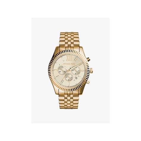 michael kors lexington gold-stone stainless steel watch|Michael Kors lexington chronograph watch.